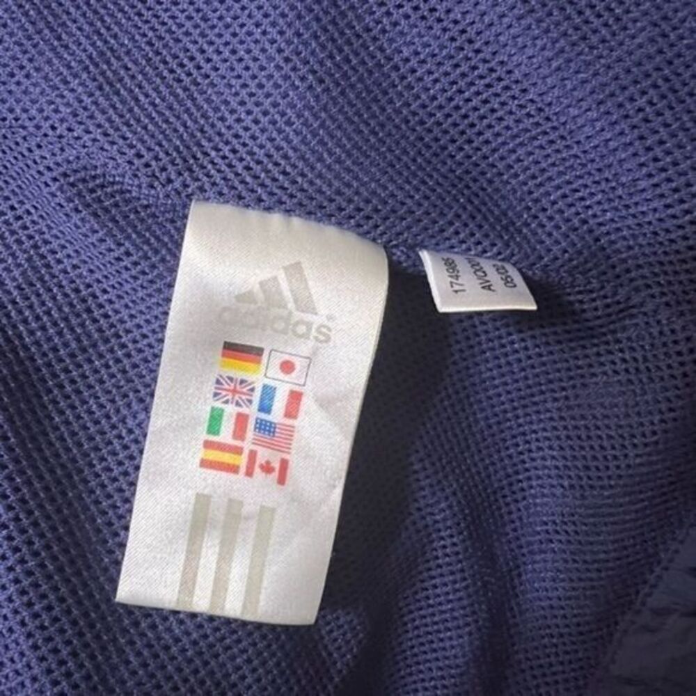 Adidas Vintage Windbreaker Jacket Women's Purple Y2K Full Zip Logo Size Small - Picture 6 of 7